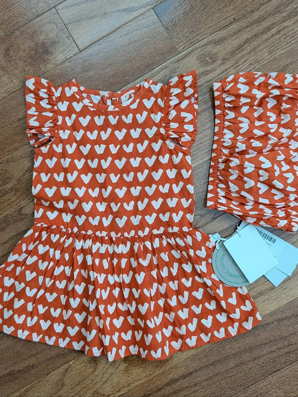 NWT Stella McCartney Kids Heart Flutter Dress - 3 Months